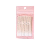 Sticks with cotton - 100 pcs