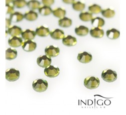 Indigo Strass Steine - Olivine SS10