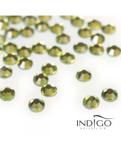 Indigo Strass Steine - Olivine SS10